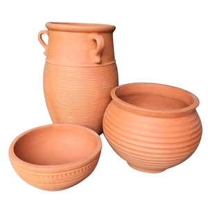 Antique terre cuite ensemble grand sol Design pépinière fleur plante Pot extérieur maison jardin décoration émaillée argile chinoise poterie - Product Image 1