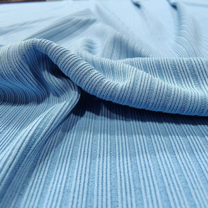 Wholesale 220gsm Lightweight Full Dull <b>Knitted</b> Polyester <b>Rib</b> Fabric Multi-Use Anti-Static for Dress Boys Girls - Product Image 1