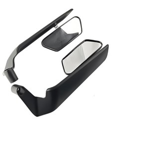 Espejo Retrovisor para Motocicleta Qiangye, Negro, Universal, de Aleación de Aluminio, Forma de Cuchilla, Protección de Seguridad - Product Image 4