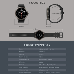 <span class=keywords><strong>Reloj</strong></span> Inteligente AMOLED DM76 con Presión de Aire, Altímetro, Brújula, Resistente al Agua 5ATM, Relojes Inteligentes para <span class=keywords><strong>Mujer</strong></span> con GPS - Product Image 5