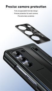 Pour Samsung Galaxy <span class=keywords><strong>Z</strong></span> <span class=keywords><strong>Fold</strong></span> 7 6 5 <span class=keywords><strong>4</strong></span> Original Touch Pen Couverture Pliante En Verre Trempé Film Stand 360 Protection Complète Charnière Cas - Product Image 3