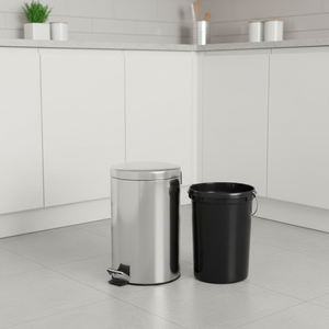 <span class=keywords><strong>Poubelle</strong></span> en acier inoxydable avec pédale et seau intérieur, <span class=keywords><strong>poubelle</strong></span> écologique pour bureau et cuisine - Product Image 3