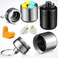Porte-clés Eargasm avec étui de transport pour bouchons d'oreilles - Conteneur métallique étanche pratique, idéal pour les voyages