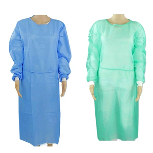 Robe en polypropylène 50 g/m² avec film microporeux imperméable robe de chimio jetable imperméable robes d'isolement jetables - Product Image 4