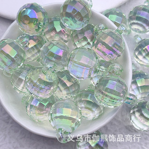 High Transparency Iridescent Faceted Disco <b>Ball</b> Beads 16mm Plastic Resin DIY Jewelry Making Supplies Yiwu Origin - Product Image 4