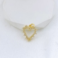JML Vente en gros Collier personnalisé en laiton plaqué or 14 carats avec pendentif cœur en zircon, accessoires de mode pour femmes, Saint-Valentin