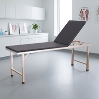 Table d'examen inclinable à cadre en acier inoxydable, lit de consultation médicale ambulatoire, table d'examen stationnaire pour clinique et hôpital