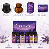 Ensemble cadeau d'huiles essentielles de qualité supérieure, 100% naturelles, de qualité thérapeutique, pour bien dormir, pour le soin de la peau du visage et du corps, relaxation