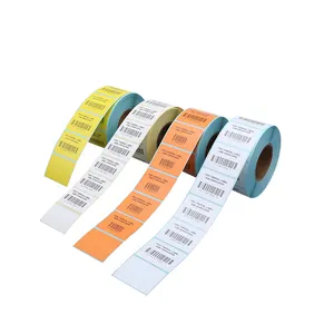 Etiqueta de papel térmica personalizada, tamanho personalizado morre, etiqueta autoadesiva, etiqueta personalizada, branca
