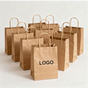 Bolsas de Papel Kraft Recicladas al por Mayor para Comida para Llevar, Bolsas de Papel Personalizadas para Restaurantes, para Entrega de Alimentos - Product Image 3