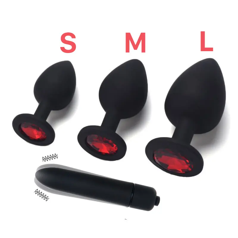 Yetişkin silikon Anal Plug Dildos kurşun vibratör Anal dildo seks oyuncakları kadın erkek eşcinsel prostat masaj aleti Anal Masturbating S/M/L