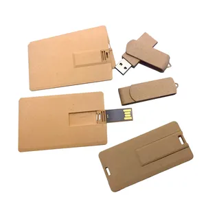 Eco-Friendly Biodegradable Card 8G 16G USB Flash Drive with Custom Logo 32G 64G Pendrive for Promotional Gifts USB Memory Stick