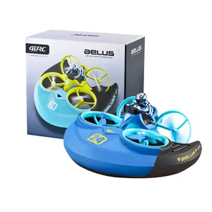 V24 Mini RC Drone Water Land Air Flight Hovercraft Boat Speed Drift 3 In 1 Toy 2.4G Quadcopter impermeabile per bambini Boy Gift