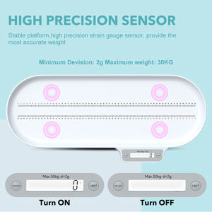 Nuovo stile domestico 30kg 2G peso bambino misurazione di pesatura digitale del bambino bilancia con un righello di misura - Product Image 3
