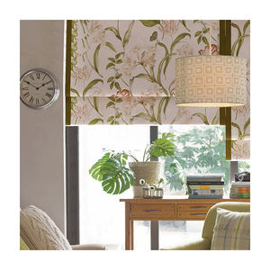 Abat-jour romain sans fil en fausse soie imprimée obscurcissant les stores et les stores Filtrage et translucidité faciles à installer - Product Image 3