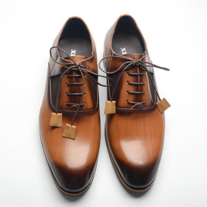 Chaussures Oxford 2026 conçues avec bande élastique, en cuir de vachette pleine fleur confortable, chaussures en cuir pour hommes, formelles et professionnelles, faites à la main - Product Image 1