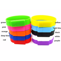 Pulsera con Logotipo Personalizado, Nueva Memoria USB 2.0 Portátil de Plástico, 4GB-512GB, Silicona/Goma, 1 Año de Garantía, Colores Pantone
