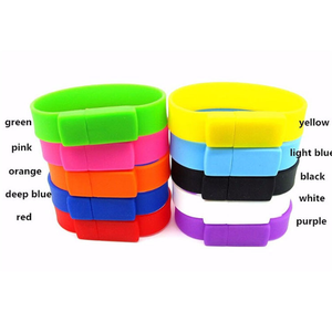 Biểu tượng tùy chỉnh New nhựa xách tay USB <span class=keywords><strong>Flash</strong></span> Drive dây đeo cổ tay vòng đeo tay 4GB-512GB - Product Image 4