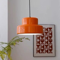 Luminaire suspendu LED créatif de style nordique vintage orange, pour restaurant et cuisine, avec télécommande, vente en gros