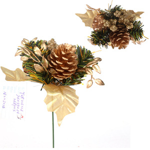 اختيار عيد الميلاد عيد الميلاد الديكور المورد صنوبر اصطناعي مخروط يختار عيد الميلاد أحمر أبيض - Product Image 4