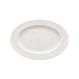 ถาดรูปไข่ Gural Delta ทำจากกระเบื้องเนื้อละเอียด ขนาด 29 x 20 ซม. อุปกรณ์ร้านอาหาร ภาชนะสำหรับจัดเลี้ยง ขายส่ง - Product Image 1