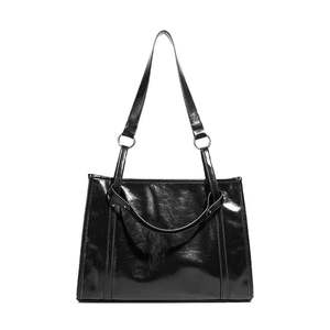 Sac à main portable en cuir PU souple de style rétro, grande capacité, pour étudiants universitaires, femmes, navetteurs, bandoulière, automne/printemps - Product Image 2