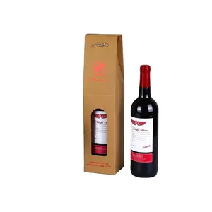 공급 업체 레드 와인 주스 병 세트 선물 상자 생체 분해성 골판지 단일 와인 포장 종이 상자 도매