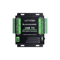 Módulo de Conversión de Puerto Serie Aislado Zigbee, Convertidor USB a 4CH de Grado Industrial PCBA FT4232HL, DC 12V