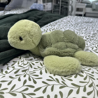 Tortue en peluche lestée personnalisée, animaux en peluche doux, jouet en peluche tortue de mer, peluches mignonnes de tortue, cadeau pour bébé