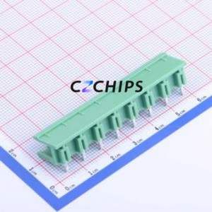 KF2EDGR-7.5-8P Plug-in Terminal Block Bent Lead Through Hole,P=7.5mm Connector Board-to-Board / Socket - Open 1x8P 7.5mm Green - Product Image 2