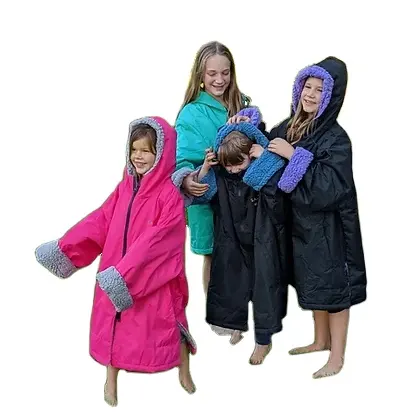 Abstractsports ceketler rüzgar geçirmez nefes bisiklet ceket su geçirmez ceket Artnging kapşonlu Robe çocuklar için yumuşak sıcak kış ceket