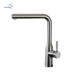 Factory Customization Stainless Steel 360 Pull Out Down Sink Kitchen Faucet Mixer Hot Cold Water Tap