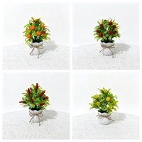 Arbre fruitier artificiel, petite plante en pot, décoration pour meuble TV, plantes en pot très vendues en usine