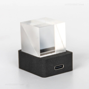 Crystal Cube hiển thị hình ảnh ba chiều Máy tính để bàn thông minh Trạm thời tiết đồng hồ kỹ thuật số với hình ảnh động GIF Album - Product Image 4