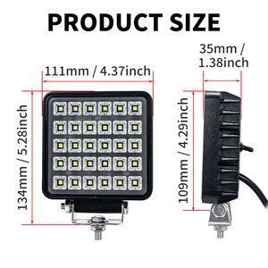Nouveau <span class=keywords><strong>phare</strong></span> <span class=keywords><strong>de</strong></span> <span class=keywords><strong>travail</strong></span> noir à 30 LED haute luminosité <span class=keywords><strong>avec</strong></span> <span class=keywords><strong>interrupteur</strong></span> intégré, 4 pouces carré, pour chariot élévateur, DC 12-60V, étanche, projecteur - Product Image 4