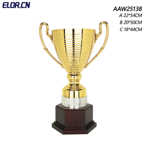 ELOR Logo personnalisé Sports Awards Or Argent Bronze Métal Coppa Italia Champions Football Trophée Avec Un Couvercle Colombe de la Paix - Product Image 6