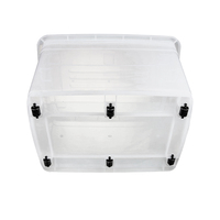 Caja de Almacenamiento de Plástico Transparente Personalizada con Tapa y Contenedores de Almacenamiento para Uso Doméstico y de Oficina, en Oferta