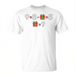 Six Seven Brainrot Math Equation Christmas Puzzle Tri Blend T Shirt - Product Image 2