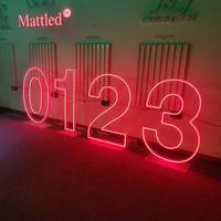 Letrero de Neón Personalizado Mattled de 1, 2, 3 y 4 Pies, Letras y Números LED del 0 al 9, de la A a la Z, RGB, Color Único, Control Remoto, Decoración Impermeable