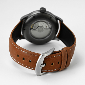 Reloj Deportivo de Lujo con Correa de Cuero Vacuno Genuino de Primera Calidad, Cristal de Zafiro Cuadrado, Manecillas de Acero Inoxidable 316 y Mecanismo Mecánico - Product Image 4