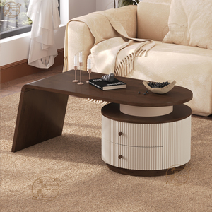 <span class=keywords><strong>Table</strong></span> <span class=keywords><strong>basse</strong></span> moderne de luxe en <span class=keywords><strong>bois</strong></span> <span class=keywords><strong>massif</strong></span> avec rangement pour petit appartement ou salon - Product Image 5