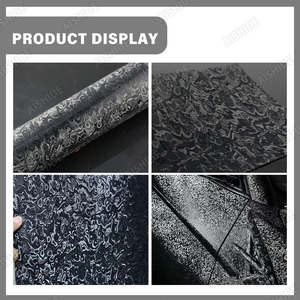 Vinilo para Automóviles <span class=keywords><strong>ASD</strong></span> de Alta Calidad, 1.52*18M, Fibra de Carbono 3D, PET Negro Fantasma, Baja Adherencia, Grano Espiral Cromado, Película de Recubrimiento de Carbono Forjado - Product Image 6