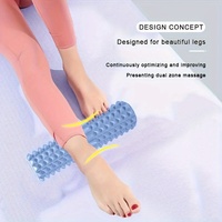 VIGFIT Rodillo de Espuma de Corcho para Yoga con Diseño de Dientes de Lobo, Rodillo de Masaje para Yoga, Rodillo de Yoga para Relajación Muscular en el Gimnasio