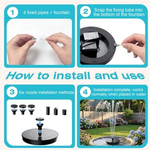 <span class=keywords><strong>Pompe</strong></span> à eau solaire autoportante AMZtime <span class=keywords><strong>pour</strong></span> bain d'oiseaux, jardin et usage extérieur - Compatible avec les aquariums, les étangs et les piscines - Product Image 6