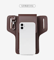 Vente chaude Hommes En Cuir Business Design Ceinture Pochette Taille Téléphone Poche Cas Style pour Compatible