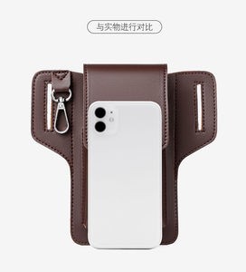 Vente chaude Hommes En Cuir Business Design <span class=keywords><strong>Ceinture</strong></span> Pochette Taille Téléphone Poche Cas Style pour Compatible - Product Image 4