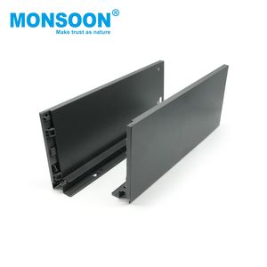 Grey Ultbox-Standard Drawer Systems Heavy Duty Soft Closing <b>Double</b> <b>Wall</b> Slim Metal Undermount Drawer <b>Box</b> for Furniture - Product Image 3