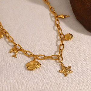 สร้อยคอจี้แฟชั่นสไตล์ฮาวายสำหรับผู้หญิงทำจากสเตนเลส316L เครื่องประดับ14K 18K - Product Image 3