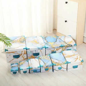 ชุดกล่องเก็บของขวัญลายหินอ่อนแบบกำหนดเองสำหรับคริสต์มาส 10 ชิ้น - Product Image 3