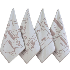 Wholesale Factory Direct White 100% Cotton Organic Checkered Kitchen Tea <b>Towels</b> | High Absorbent Dish <b>Towels</b> for Home Restaurant - Product Image 4